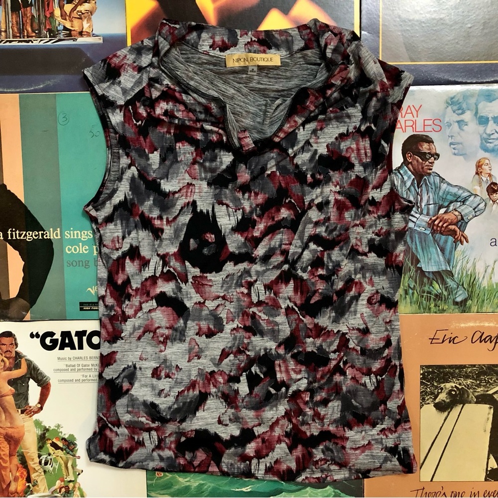 Nippon cow neck blouse